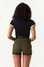 Khaki Belted Cargo Short