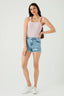 Acid Wash Denim High Waisted Trashed Short