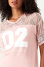 Nude Pink Lace Sporty Tee