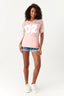 Nude Pink Lace Sporty Tee