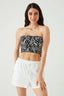 Mono Zebra Shirred Bandeau