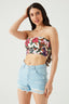 Multi Floral Camo Shirred Bandeau