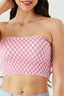 Multi Checkerboard Shirred Bandeau