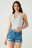 Grey Marl Basic Halter Neck Top