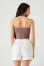Suede Basic Halter Neck Top