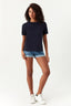 Navy Basic Oversized Tee
