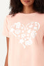 Spring Peach Flower Heart Front Tee