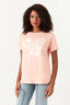 Spring Peach Flower Heart Front Tee