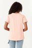 Spring Peach Flower Heart Front Tee
