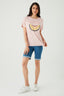Nude Pink Be Happy Grown On Tee