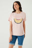 Nude Pink Be Happy Grown On Tee