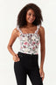 Multi Flower Butterfly Milkmaid Top