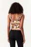 Multi Retro Flower Milkmaid Top