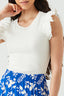 Ivory Frill Sleeveless Bodysuit