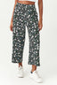 Multi Floral Textured Crop Trouser