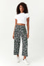 Multi Floral Textured Crop Trouser