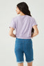 Lilac More Love Tie Front Tee