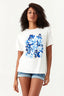 Ivory Blue Flower Foil Tee