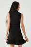 Black Sleeveless Poplin Shirt Dress