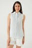 Blue Stripe Sleeveless Shirt