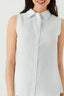 Blue Stripe Sleeveless Shirt