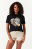 Black Animal Foil Heart Front Tee