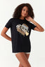 Black Animal Foil Heart Front Tee