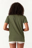 Light Khaki Animal Foil Heart Front Tee