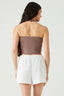 White Textured Pull On Short