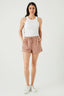Camel Textured Pull On Short