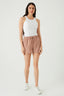 Camel Textured Pull On Short
