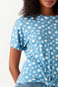 Multi Daisy Allover Tie Front Tee