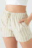 Neutral Stripe Pull On Short