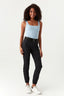Dusty Blue Square Neck Rib Bodysuit