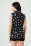 Black Floral Sleeveless Shirt