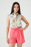 Bright Pink Belted Tailored Short