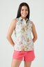 Multi Floral Sleeveless Shirt