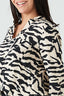Neutral Printed Elasticated Hem Blouse
