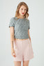 Pink Button Detail Short