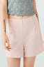 Pink Button Detail Short
