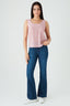 Pink Printed Woven Vest