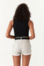 Black Square Neck Rib Bodysuit