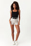 Black Square Neck Rib Bodysuit