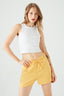 Yellow Drawstring Pull On Shorts