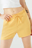 Yellow Drawstring Pull On Shorts