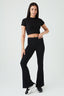 Black Foldover Flares