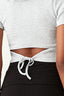Light Grey Marl Cotton Rib Tie Back Top