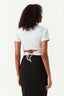 Light Grey Marl Cotton Rib Tie Back Top