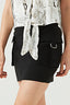 Black Cargo Pocket Bengaline Skirt
