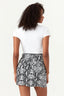 Mono Snake Print Denim Skirt